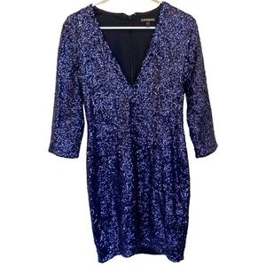 Express Sequins Body Con Dress EUC Size 6